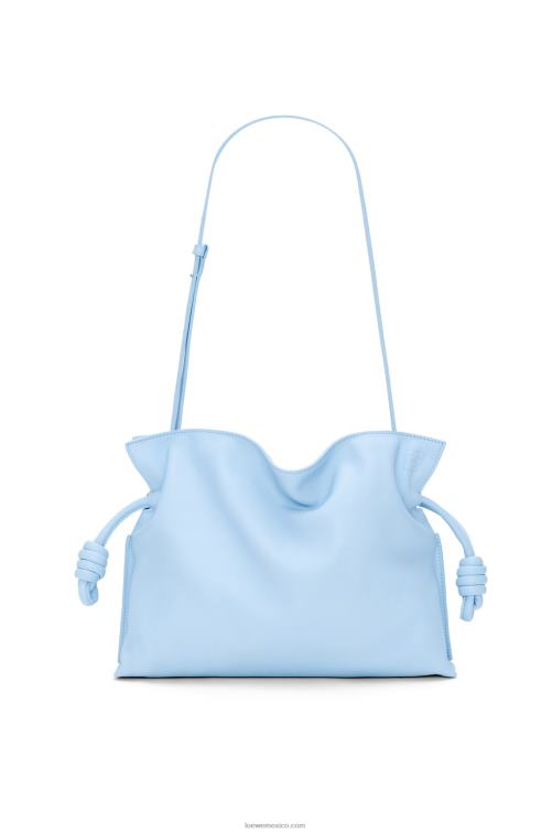 azul polvoriento bolso de mano flamenco de piel de becerro napa Loewe R8J8Z539 mujer
