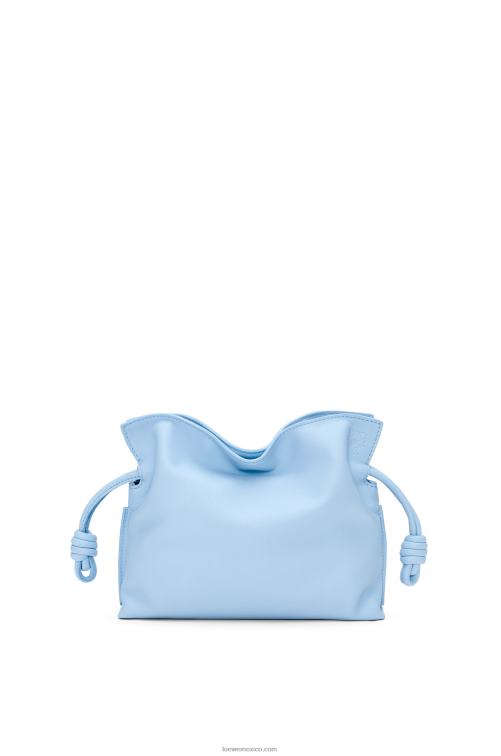 azul polvoriento bolso de mano mini flamenco de piel de becerro napa Loewe R8J8Z330 mujer