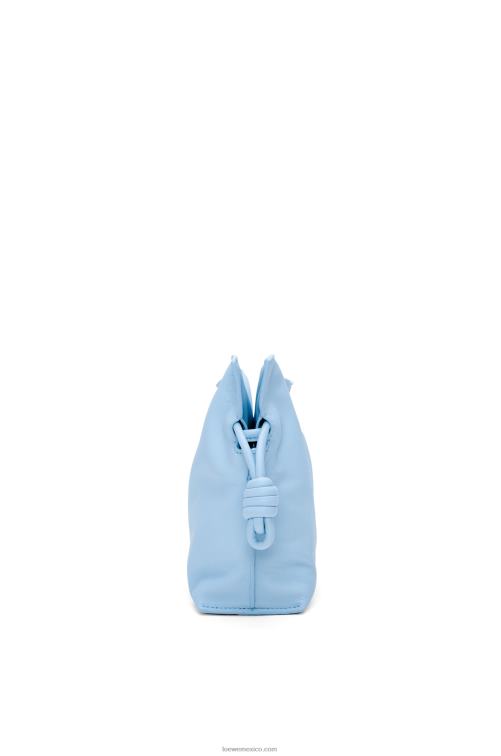 azul polvoriento bolso de mano mini flamenco de piel de becerro napa Loewe R8J8Z330 mujer