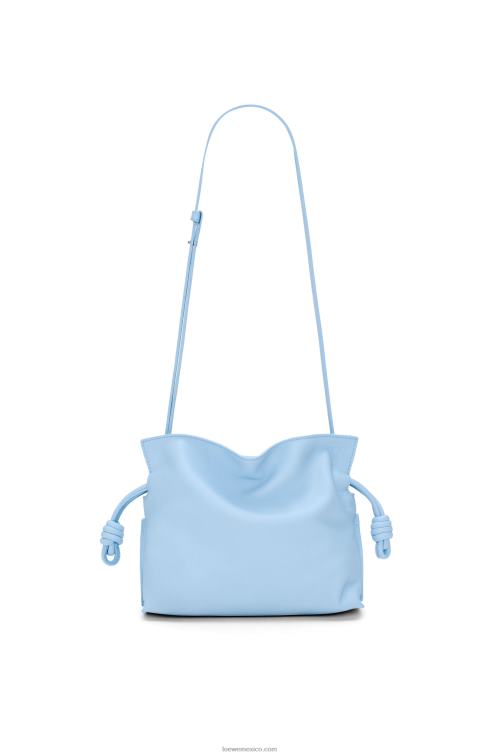 azul polvoriento bolso de mano mini flamenco de piel de becerro napa Loewe R8J8Z330 mujer