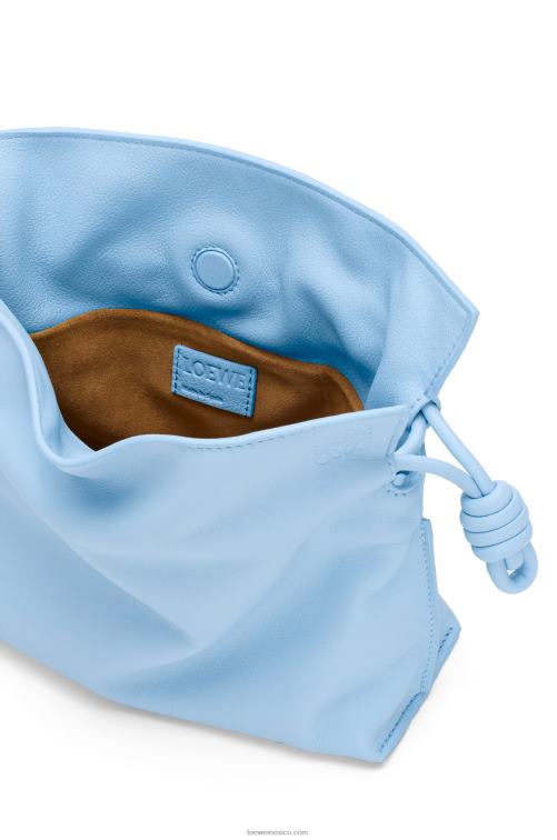 azul polvoriento bolso de mano mini flamenco de piel de becerro napa Loewe R8J8Z330 mujer