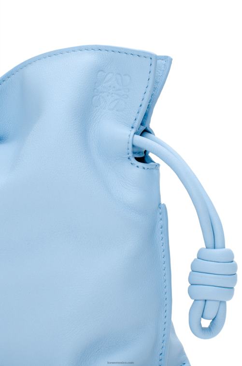 azul polvoriento bolso de mano mini flamenco de piel de becerro napa Loewe R8J8Z330 mujer