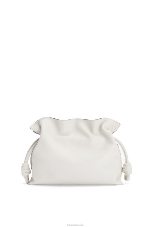 blanco suave bolso de mano flamenco de piel de becerro napa Loewe R8J8Z390 mujer