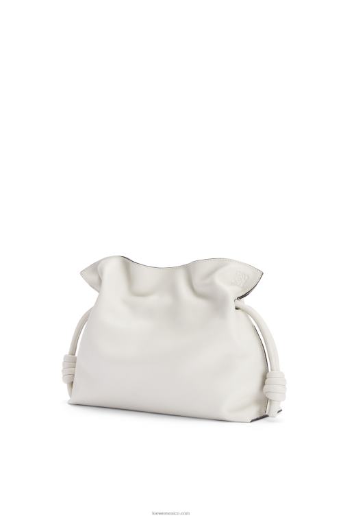 blanco suave bolso de mano flamenco de piel de becerro napa Loewe R8J8Z390 mujer