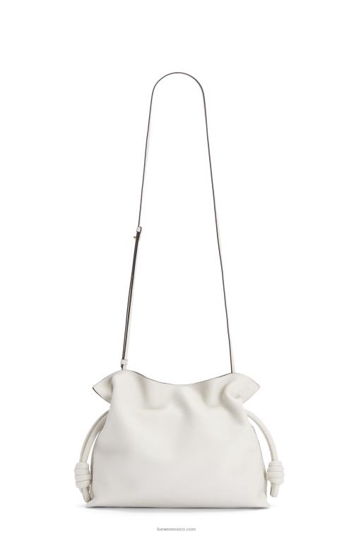 blanco suave bolso de mano flamenco de piel de becerro napa Loewe R8J8Z390 mujer