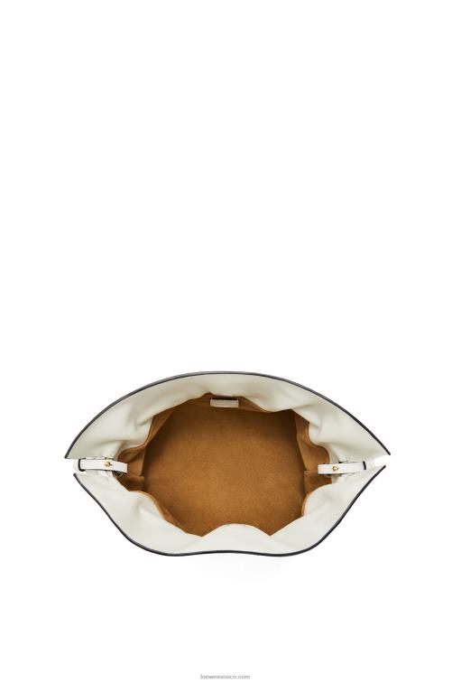 blanco suave bolso de mano flamenco de piel de becerro napa Loewe R8J8Z390 mujer