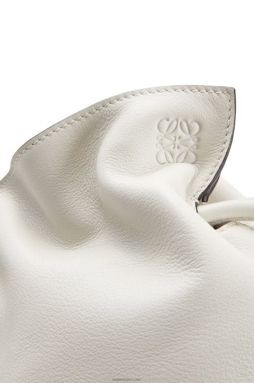blanco suave bolso de mano flamenco de piel de becerro napa Loewe R8J8Z390 mujer