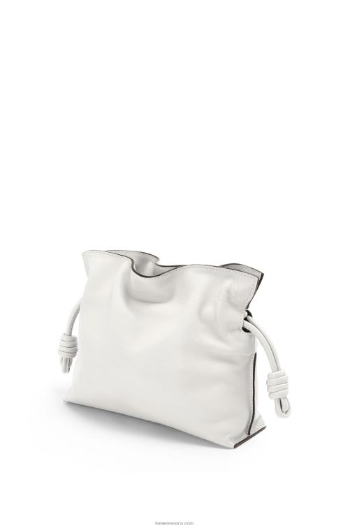 blanco suave bolso de mano mini flamenco de piel de becerro napa Loewe R8J8Z207 mujer