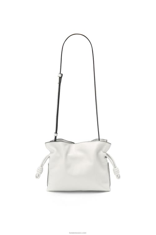 blanco suave bolso de mano mini flamenco de piel de becerro napa Loewe R8J8Z207 mujer