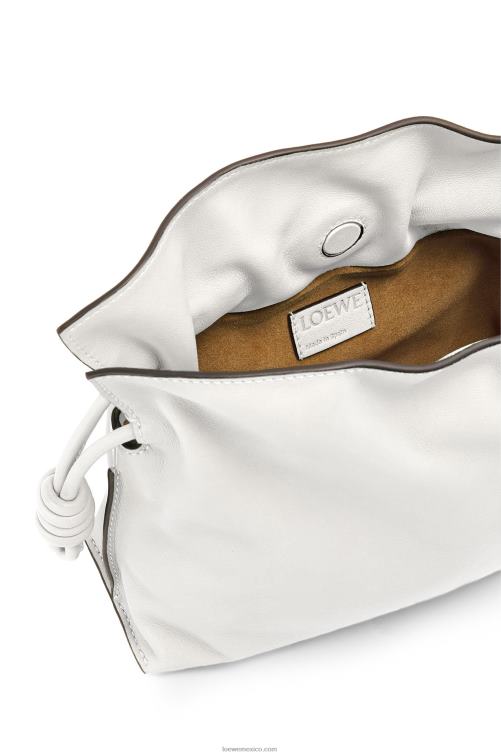blanco suave bolso de mano mini flamenco de piel de becerro napa Loewe R8J8Z207 mujer
