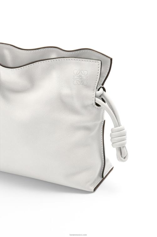 blanco suave bolso de mano mini flamenco de piel de becerro napa Loewe R8J8Z207 mujer