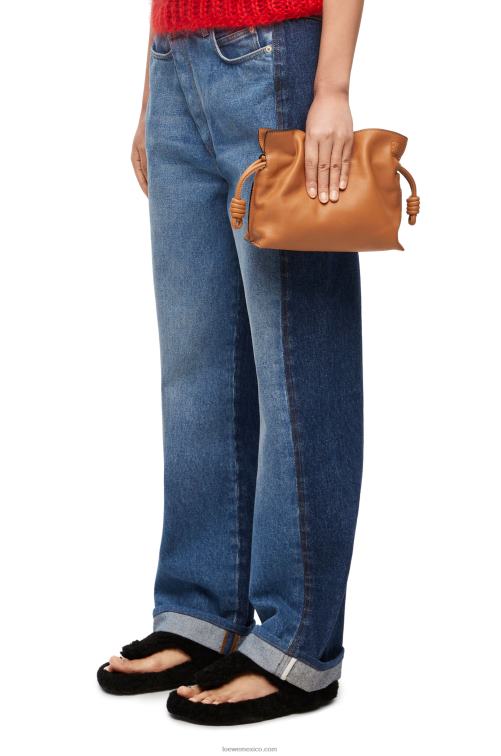 cálido desierto bolso de mano mini flamenco de piel de becerro napa Loewe R8J8Z216 mujer