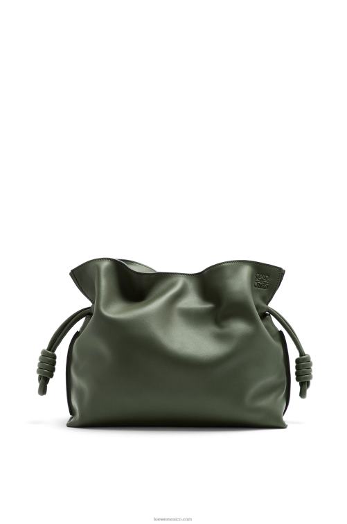 caqui de la vendimia bolso de mano flamenco de piel de becerro napa Loewe R8J8Z428 mujer