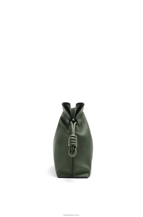 caqui de la vendimia bolso de mano flamenco de piel de becerro napa Loewe R8J8Z428 mujer