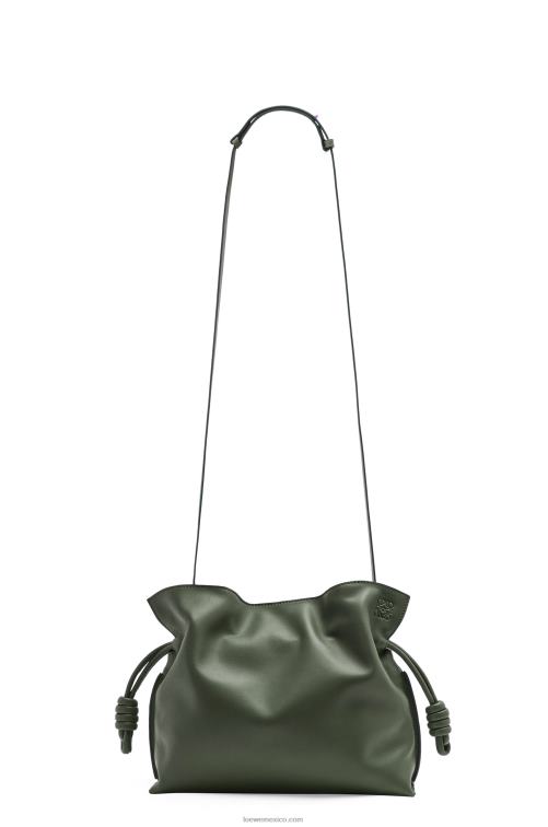caqui de la vendimia bolso de mano flamenco de piel de becerro napa Loewe R8J8Z428 mujer
