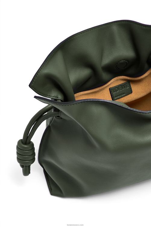 caqui de la vendimia bolso de mano flamenco de piel de becerro napa Loewe R8J8Z428 mujer