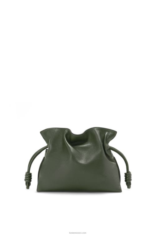caqui de la vendimia bolso de mano mini flamenco de piel de becerro napa Loewe R8J8Z553 mujer