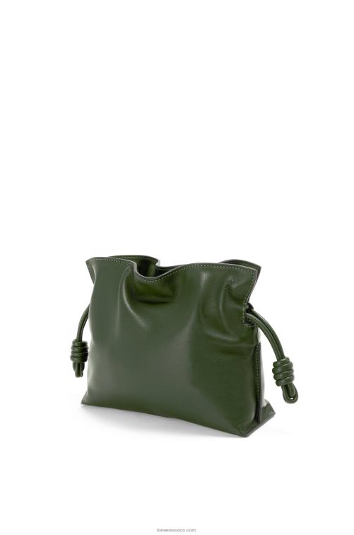 caqui de la vendimia bolso de mano mini flamenco de piel de becerro napa Loewe R8J8Z553 mujer