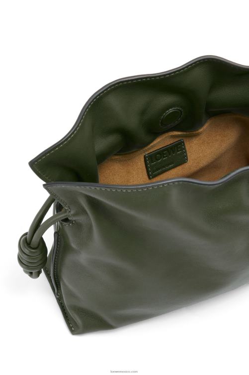 caqui de la vendimia bolso de mano mini flamenco de piel de becerro napa Loewe R8J8Z553 mujer