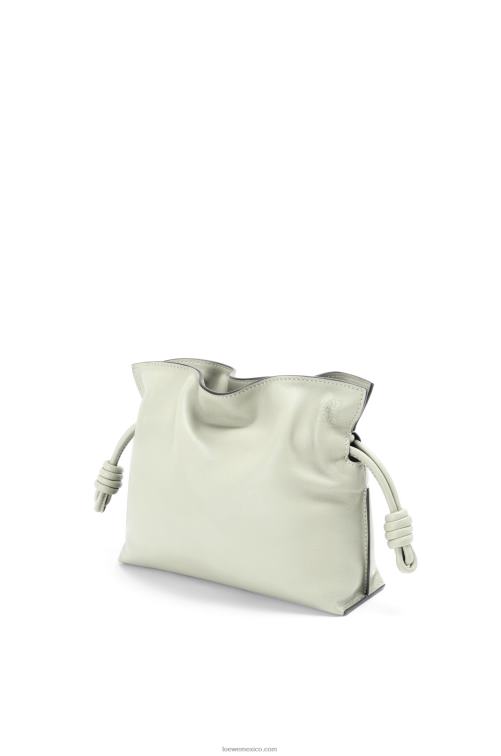 celadón claro bolso de mano mini flamenco de piel de becerro napa Loewe R8J8Z205 mujer