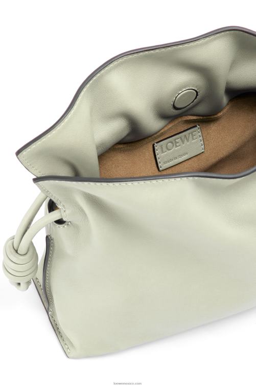 celadón claro bolso de mano mini flamenco de piel de becerro napa Loewe R8J8Z205 mujer
