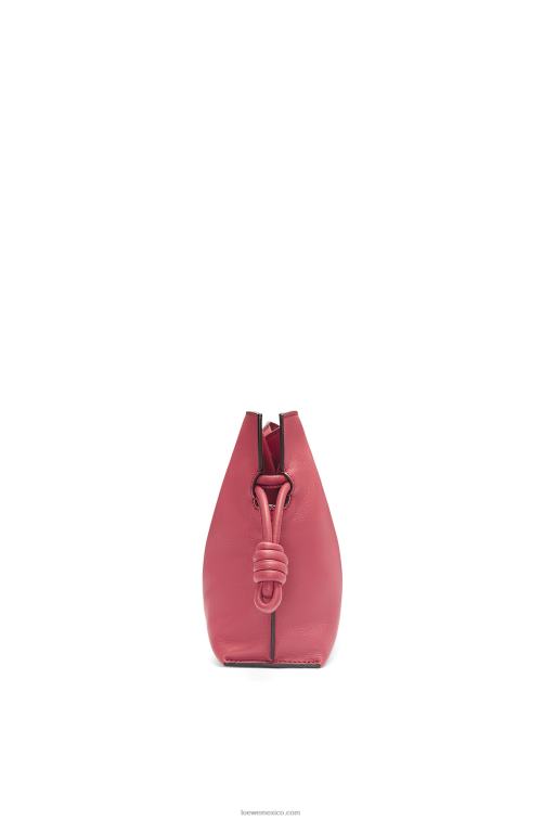 ciruela bolso de mano mini flamenco de piel de becerro napa Loewe R8J8Z272 mujer