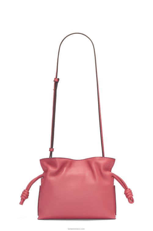 ciruela bolso de mano mini flamenco de piel de becerro napa Loewe R8J8Z272 mujer