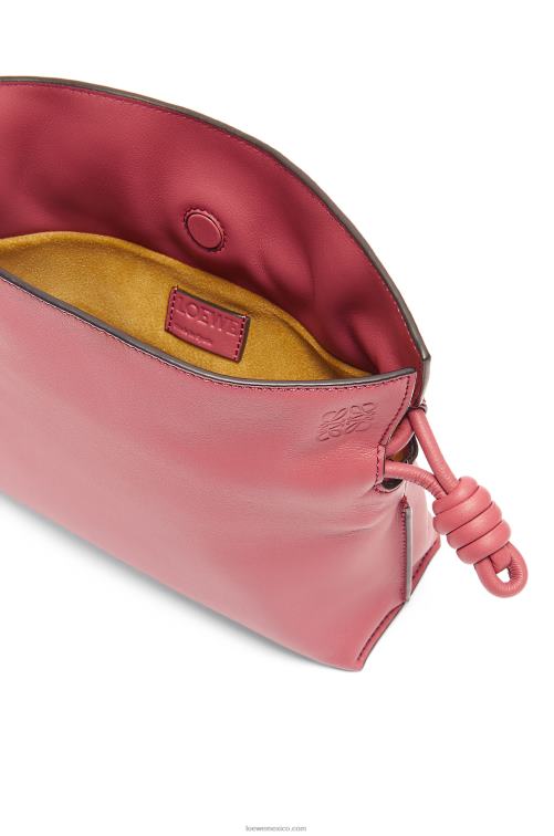 ciruela bolso de mano mini flamenco de piel de becerro napa Loewe R8J8Z272 mujer