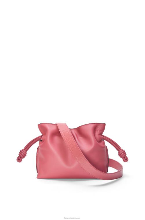ciruela bolso de mano mini flamenco de piel de becerro napa Loewe R8J8Z272 mujer