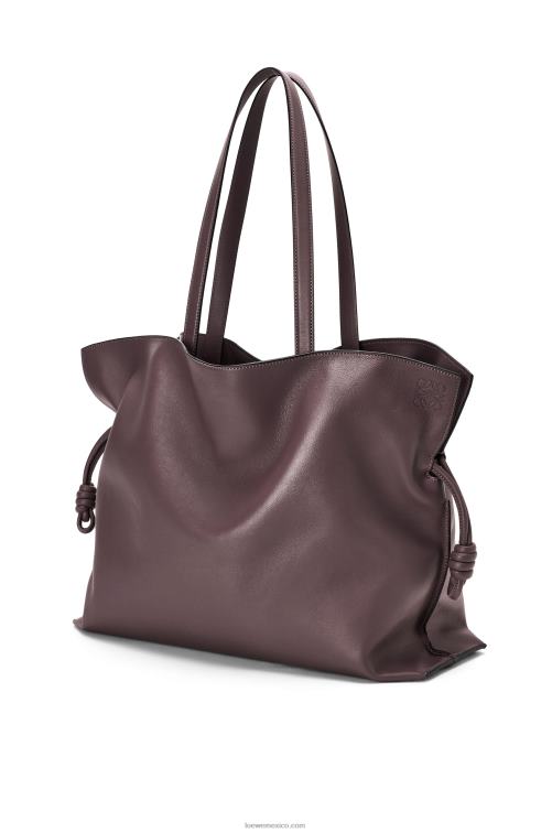 ciruela pasa Bolso flamenco xl en piel napa de ternera Loewe R8J8Z526 mujer