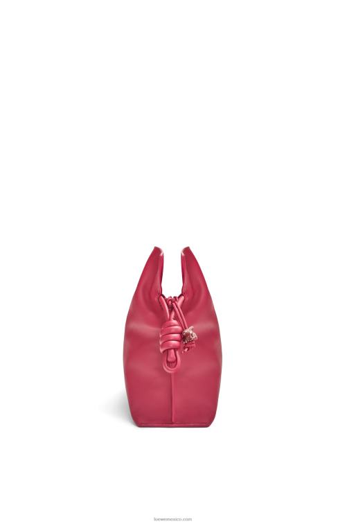 esmalte rojo rubí bolso de mano flamenco de piel de becerro napa Loewe R8J8Z445 mujer