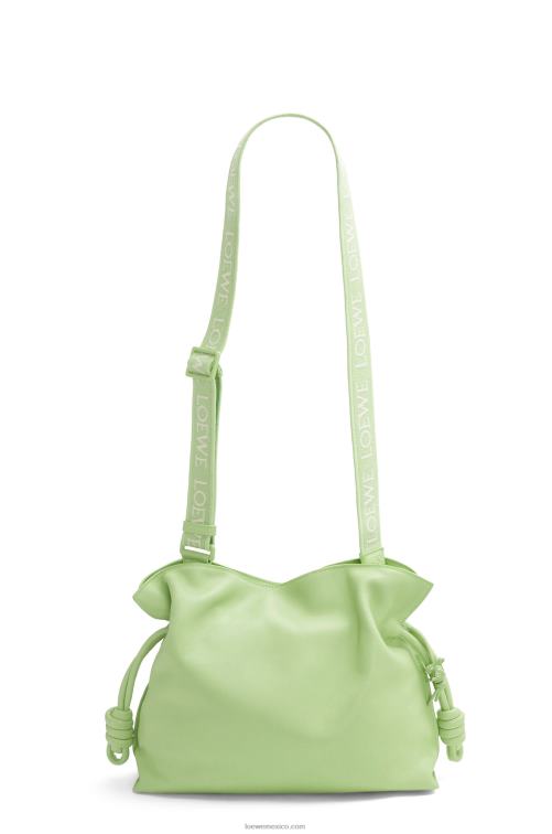 esmalte verde lima bolso de mano flamenco de piel de becerro napa Loewe R8J8Z532 mujer