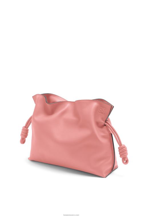 flor de durazno bolso de mano flamenco de piel de becerro napa Loewe R8J8Z447 mujer