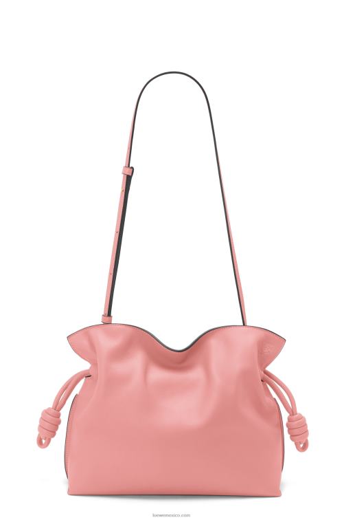 flor de durazno bolso de mano flamenco de piel de becerro napa Loewe R8J8Z447 mujer