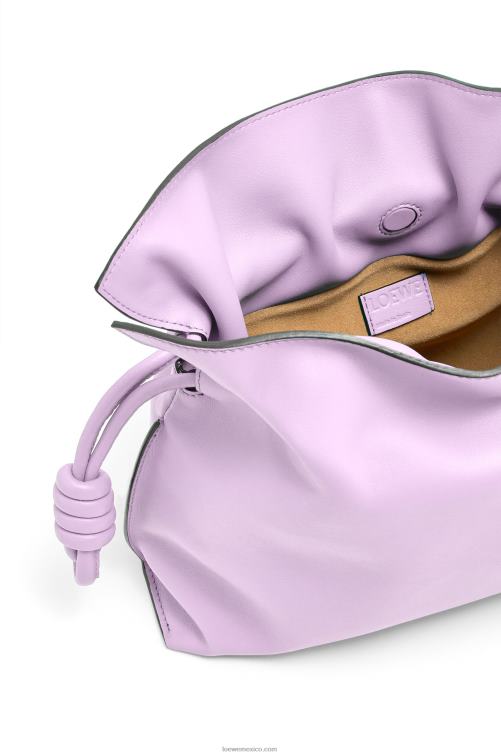flor de orquidea bolso de mano flamenco de piel de becerro napa Loewe R8J8Z628 mujer