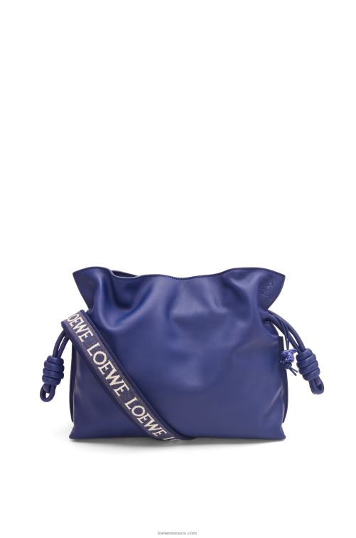 glaseado de color morado oscuro bolso de mano flamenco de piel de becerro napa Loewe R8J8Z529 mujer