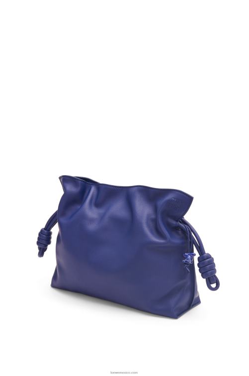 glaseado de color morado oscuro bolso de mano flamenco de piel de becerro napa Loewe R8J8Z529 mujer