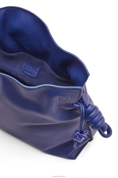 glaseado de color morado oscuro bolso de mano flamenco de piel de becerro napa Loewe R8J8Z529 mujer