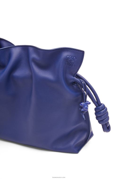 glaseado de color morado oscuro bolso de mano flamenco de piel de becerro napa Loewe R8J8Z529 mujer