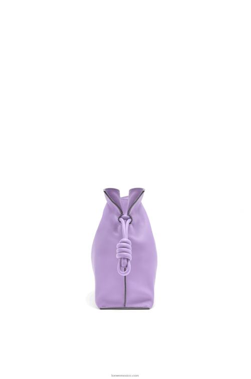malva claro bolso de mano flamenco de piel de becerro napa Loewe R8J8Z388 mujer