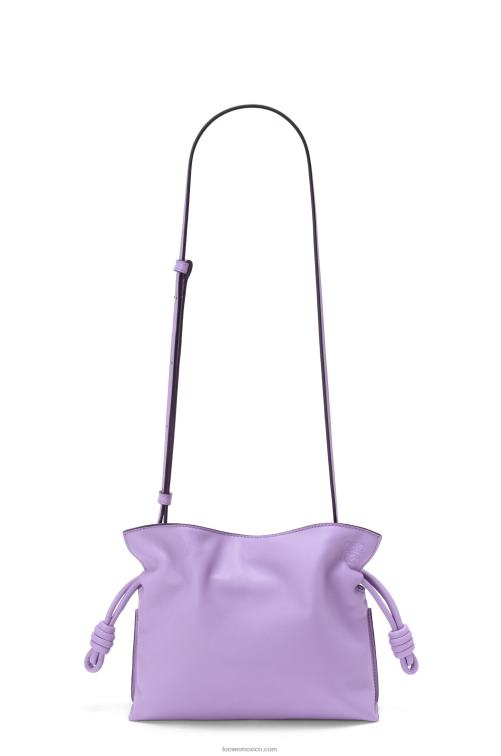 malva claro bolso de mano mini flamenco de piel de becerro napa Loewe R8J8Z204 mujer