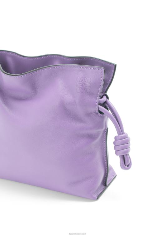 malva claro bolso de mano mini flamenco de piel de becerro napa Loewe R8J8Z204 mujer