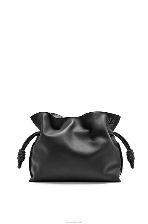negro bolso de mano flamenco de piel de becerro napa Loewe R8J8Z362 mujer