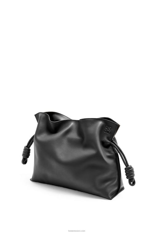 negro bolso de mano flamenco de piel de becerro napa Loewe R8J8Z362 mujer