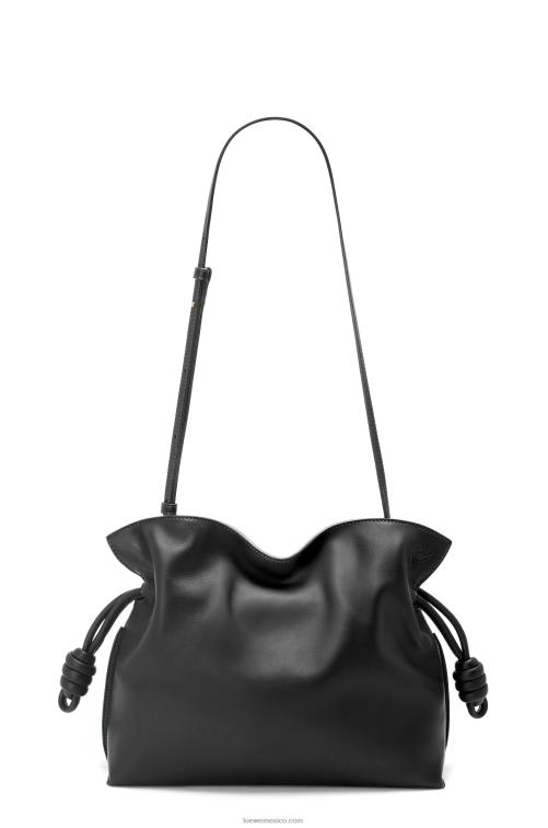 negro bolso de mano flamenco de piel de becerro napa Loewe R8J8Z362 mujer