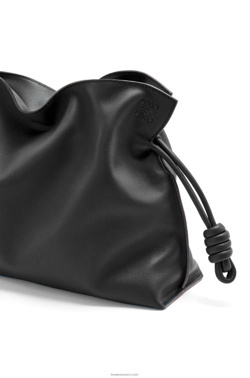 negro bolso de mano flamenco de piel de becerro napa Loewe R8J8Z362 mujer
