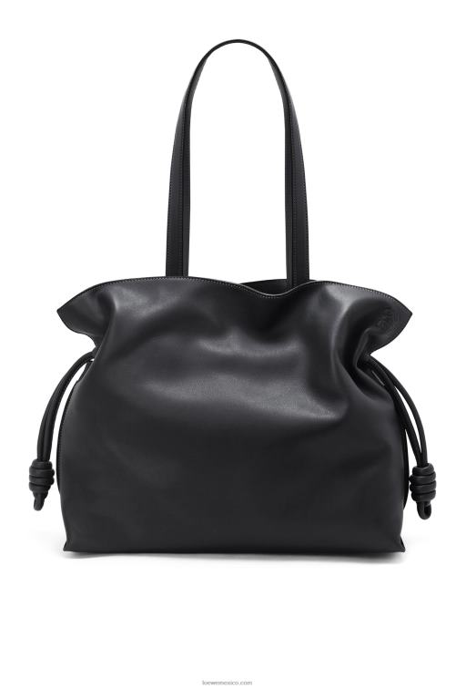 negro bolso de mano flamenco grande de piel de becerro napa Loewe R8J8Z411 mujer