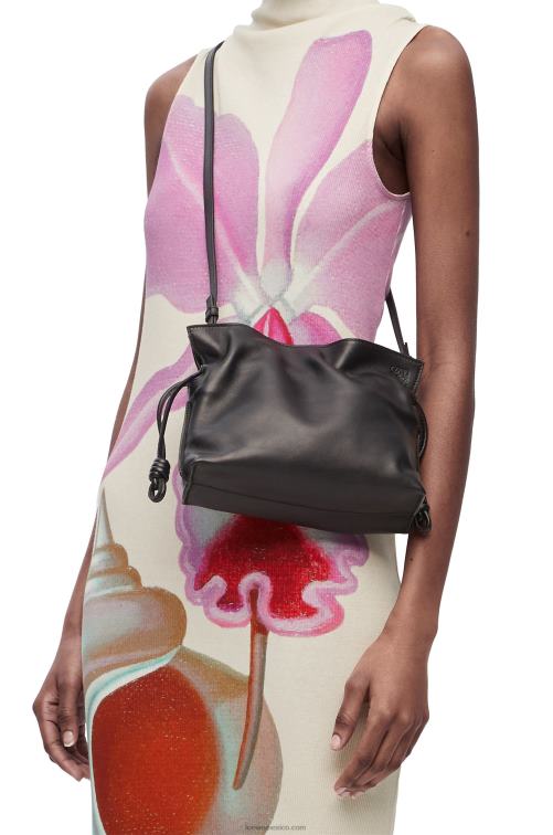 negro bolso de mano mini flamenco de piel de becerro napa Loewe R8J8Z206 mujer