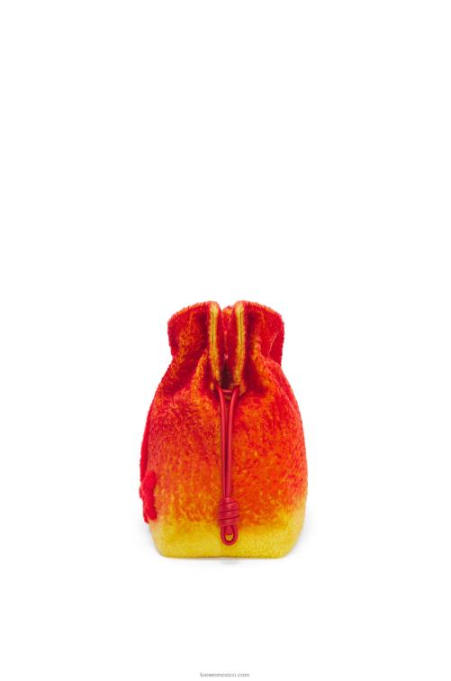rojo Clutch calcifer xl flamenca en borrego Loewe R8J8Z444 mujer