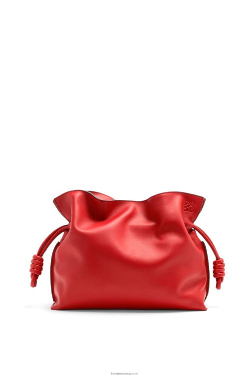 rojo bolso de mano flamenco de piel de becerro napa Loewe R8J8Z412 mujer